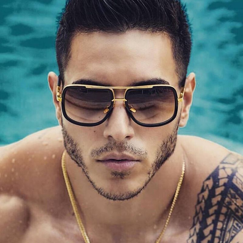 🕶️ Gafas de Sol de Moda – Montura Grande Dorada | 8 Modelos Exclusivos
