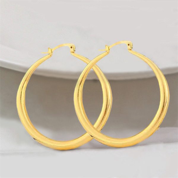 ✨ Pendientes Redondos Grandes de Metal – Estilo Elegante y Atemporal | 3 Colores - Imagen 4