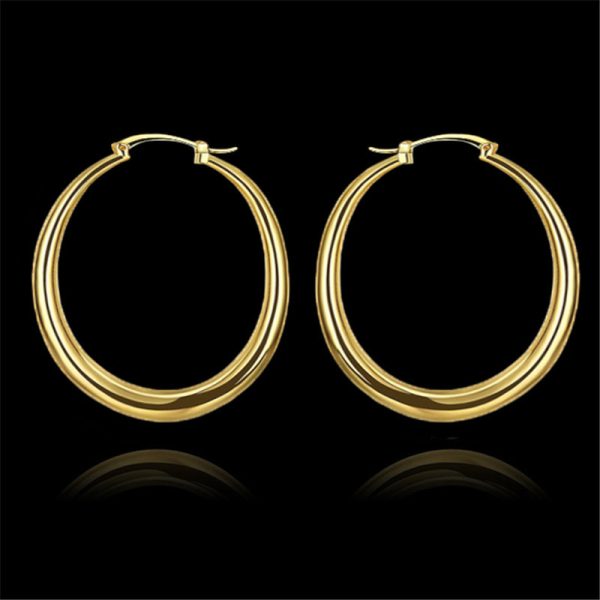✨ Pendientes Redondos Grandes de Metal – Estilo Elegante y Atemporal | 3 Colores - Imagen 3