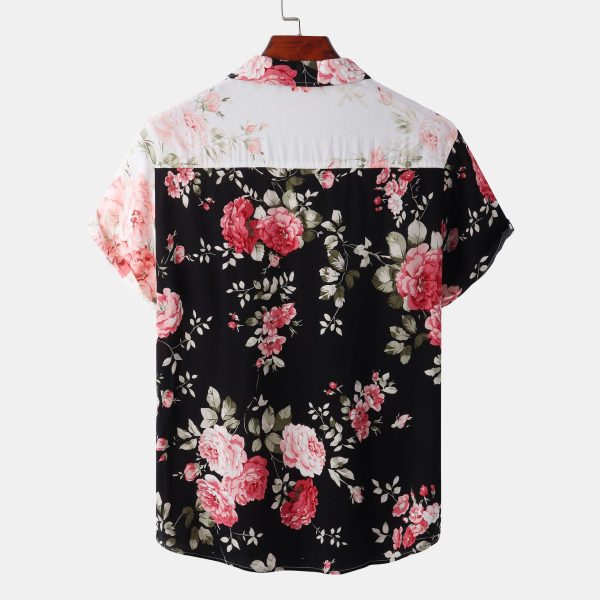 Camisa patchwork floral hombre - Imagen 3