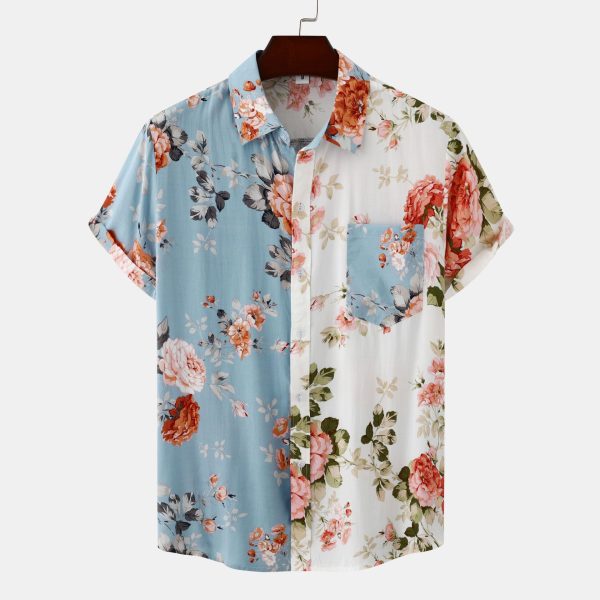 Camisa patchwork floral hombre - Imagen 4