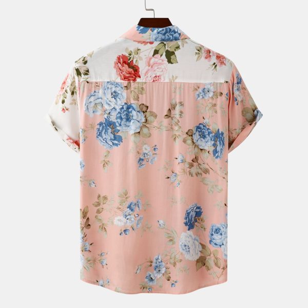 Camisa patchwork floral hombre - Imagen 7