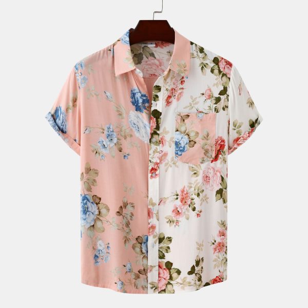 Camisa patchwork floral hombre - Imagen 6