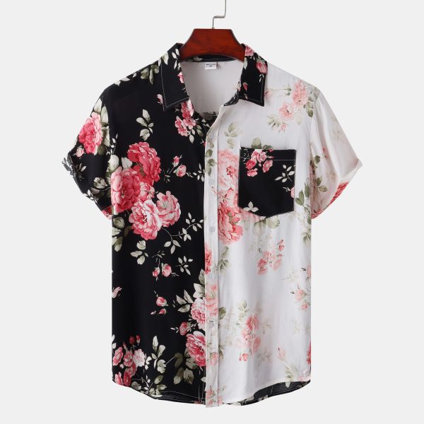 Camisa patchwork floral hombre - Imagen 2