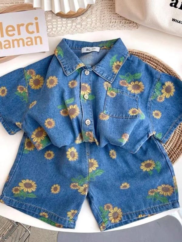 🌻 Conjunto Vaquero con Girasoles para Niño y Niña - Imagen 5