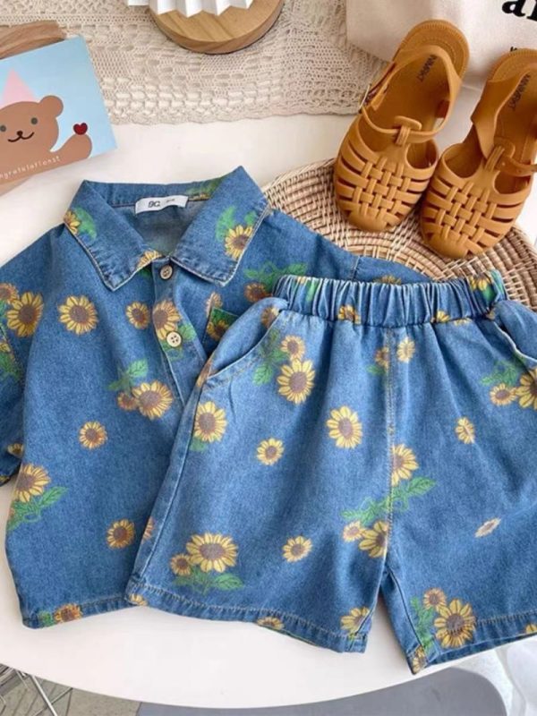 🌻 Conjunto Vaquero con Girasoles para Niño y Niña - Imagen 4