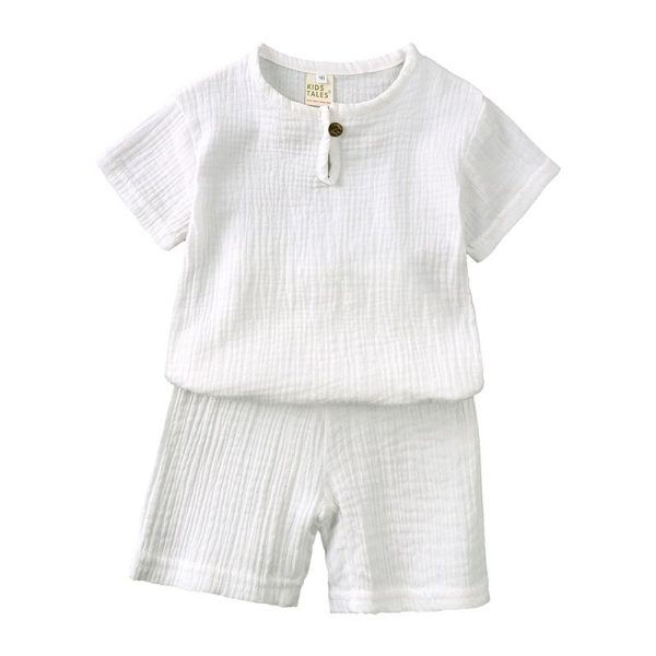Conjunto de niño de algodón con botones - Imagen 7