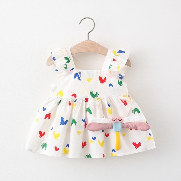 Vestido de punto para niña de algodón - Imagen 5