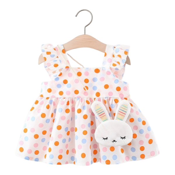 Vestido de punto para niña de algodón - Imagen 8