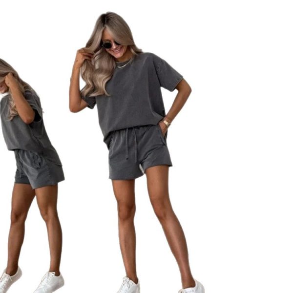 Conjunto deportivo mujer poliéster – Pantalón corto o largo, hasta talla 5XL - Imagen 4