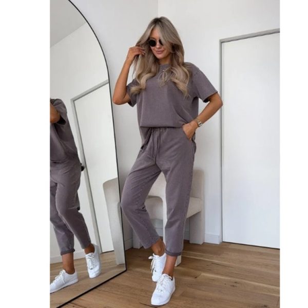 Conjunto deportivo mujer poliéster – Pantalón corto o largo, hasta talla 5XL - Imagen 7