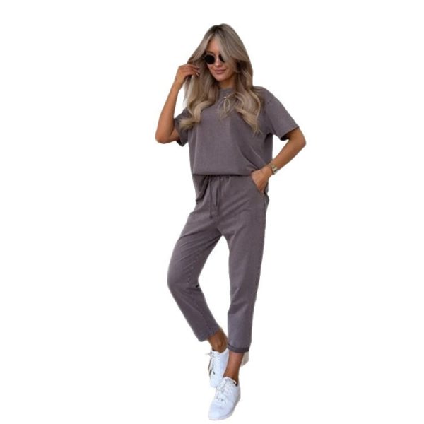 Conjunto deportivo mujer poliéster – Pantalón corto o largo, hasta talla 5XL - Imagen 9