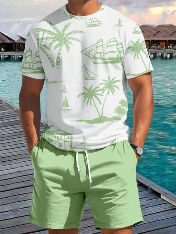 Conjunto hombre camiseta y pantalón estampado - Imagen 2