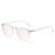 White transparent frame powder reflective polarized C40
