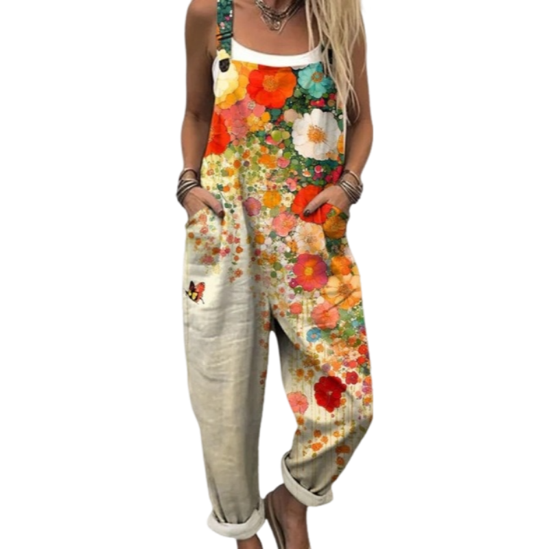 🌸 Mono Estampado Floreado con Tirantes – Hasta la Talla 5XL