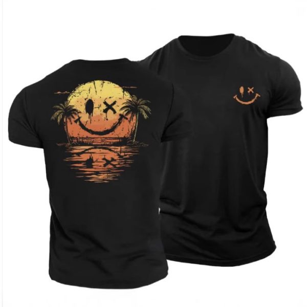 🏝️ Camiseta de Hombre con Estampado Emoji Isla - Imagen 2