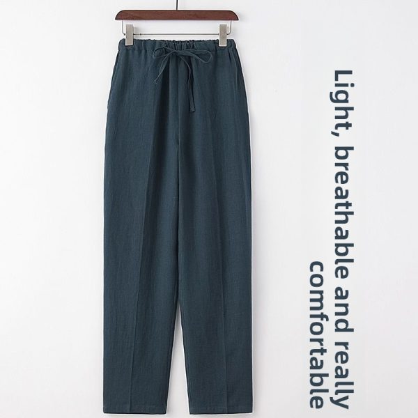 Pantalón largo de puro lino para hombre - Imagen 2