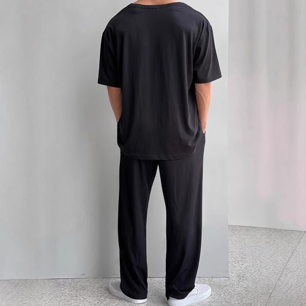 👕 Camiseta de Hombre de Manga Corta con Cuello Holgado - Imagen 3