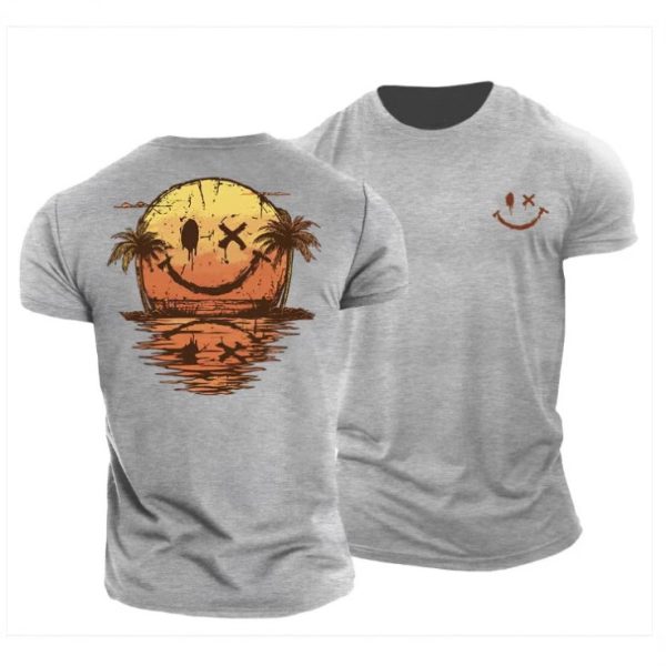 🏝️ Camiseta de Hombre con Estampado Emoji Isla - Imagen 3