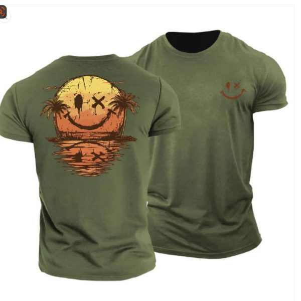 🏝️ Camiseta de Hombre con Estampado Emoji Isla - Imagen 4