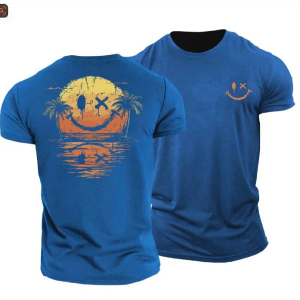🏝️ Camiseta de Hombre con Estampado Emoji Isla - Imagen 5