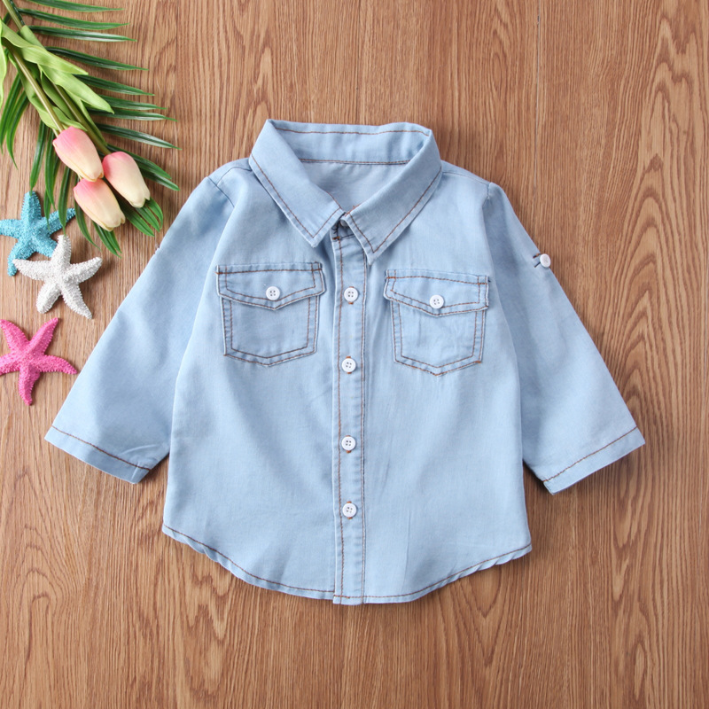Camisa Vaquera 100 % Algodón Niño – Tallaje 80-120 cm (3-8 años)