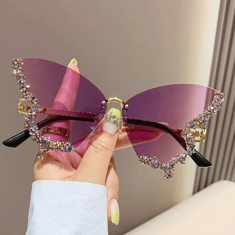 Gafas Mariposa con Lentes Degradadas y Brillantes – 10 Colores