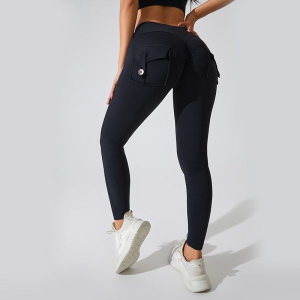 Leggings de nylon con bolsillos traseros – 12 colores • S–XL - Imagen 2