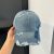 Hat brim never Denim baseball cap-denim blue