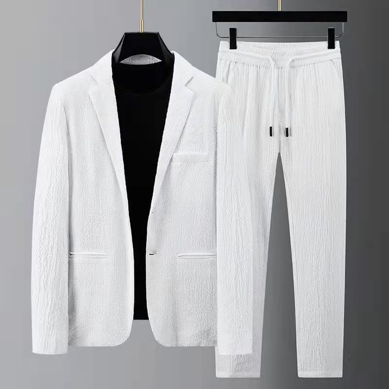 Conjunto Casual-Elegante Chaqueta & Pantalón en Poliéster – Hasta 3XL