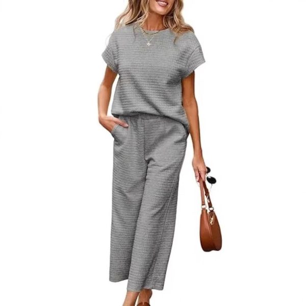 🧶 Conjunto de Sudadera y Pantalón Capri Acolchado – Comodidad y Estilo para Cada Día | Tallas hasta 3XL - Imagen 2