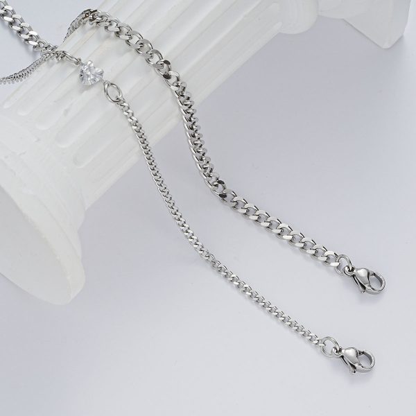 Pulseras de Pareja Acero Inoxidable – 19.3 cm y 19.5 cm, Plata y Oro - Imagen 3