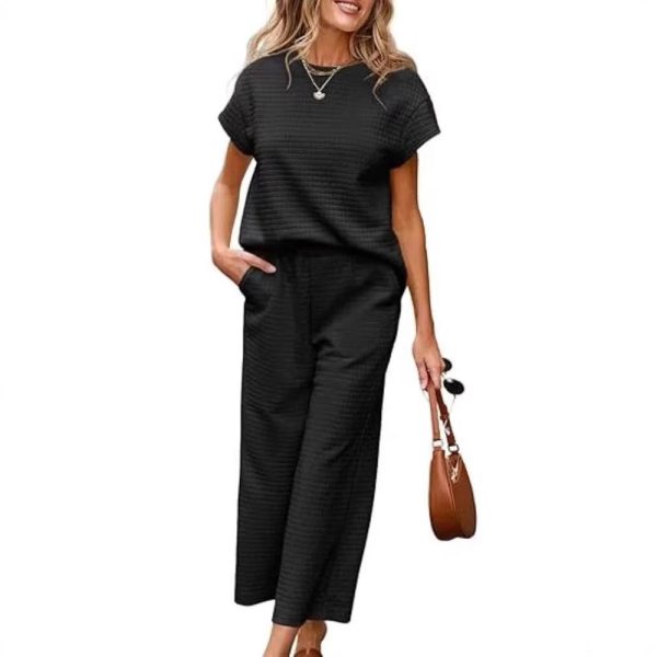 🧶 Conjunto de Sudadera y Pantalón Capri Acolchado – Comodidad y Estilo para Cada Día | Tallas hasta 3XL - Imagen 3