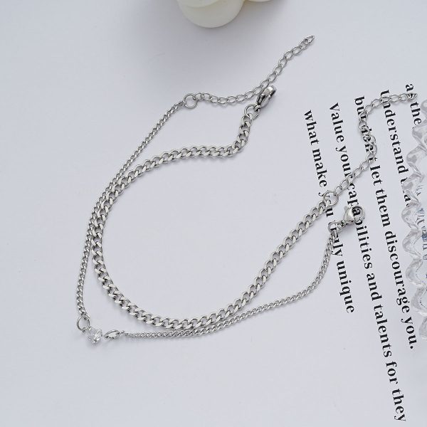 Pulseras de Pareja Acero Inoxidable – 19.3 cm y 19.5 cm, Plata y Oro - Imagen 4