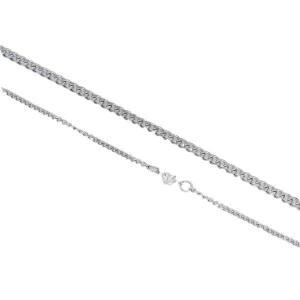 Pulseras de Pareja Acero Inoxidable – 19.3 cm y 19.5 cm, Plata y Oro