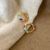 Color drop glaze ear buckle [1 pair] gold