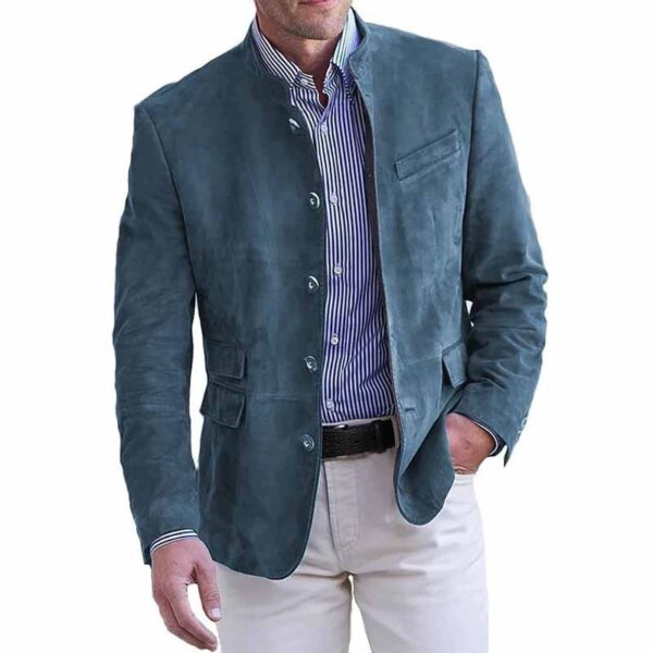 Chaqueta para hombre con cuello mao – Elegancia y confort en tallas hasta la 3XL - Imagen 2
