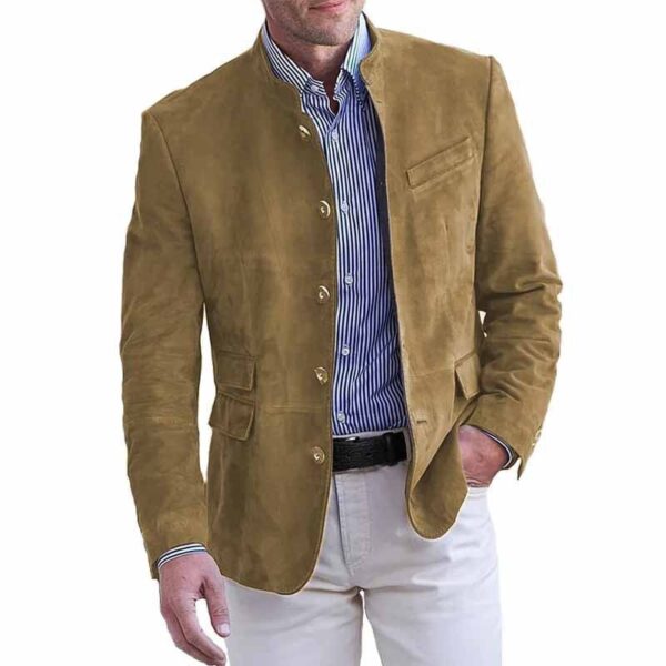 Chaqueta para hombre con cuello mao – Elegancia y confort en tallas hasta la 3XL - Imagen 3